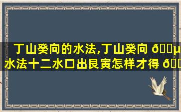 丁山癸向的水法,丁山癸向 🌵 水法十二水口出艮寅怎样才得 🌾 三四房富贵